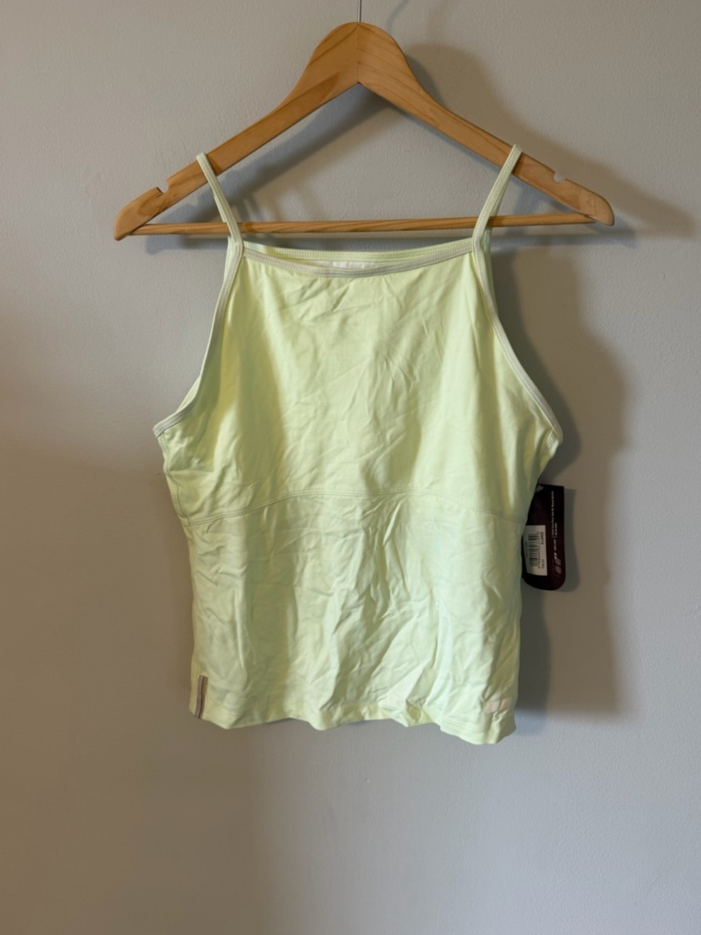Ryka Running Tank Top NWT XL Lime Green Built-In Bra Athletic Top